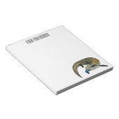 Blauwtongen cartoon illustratie notitieblok (Schuin)