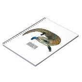 Blauwtongen cartoon illustratie notitieboek (Linkerzijde)