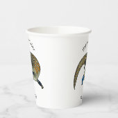 Blauwtongen cartoon illustratie papieren bekers (Links)