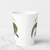 Blauwtongen cartoon illustratie papieren bekers (Rechts)