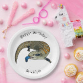 Blauwtongen cartoon illustratie papieren bordje (Feest)