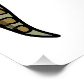 Blauwtongen cartoon illustratie perfect poster (Hoek)