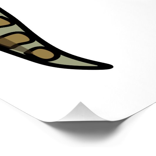 Blauwtongen cartoon illustratie perfect poster (Hoek)