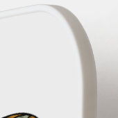 Blauwtongen cartoon illustratie pickleball paddle (Links Detail)