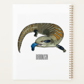 Blauwtongen cartoon illustratie planner (Achterkant)