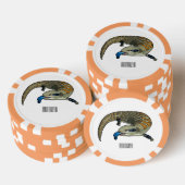 Blauwtongen cartoon illustratie poker chips (Opstapeling)