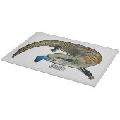 Blauwtongen cartoon illustratie snijplank (Hoek)