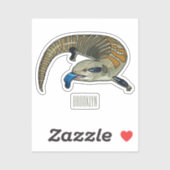 Blauwtongen cartoon illustratie sticker (Vel)