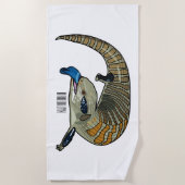 Blauwtongen cartoon illustratie strandlaken (Voorkant)