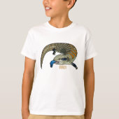 Blauwtongen cartoon illustratie t-shirt (Voorkant)