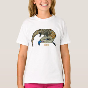 Blauwtongen cartoon illustratie t-shirt