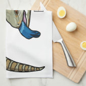 Blauwtongen cartoon illustratie theedoek (Quarter Fold)