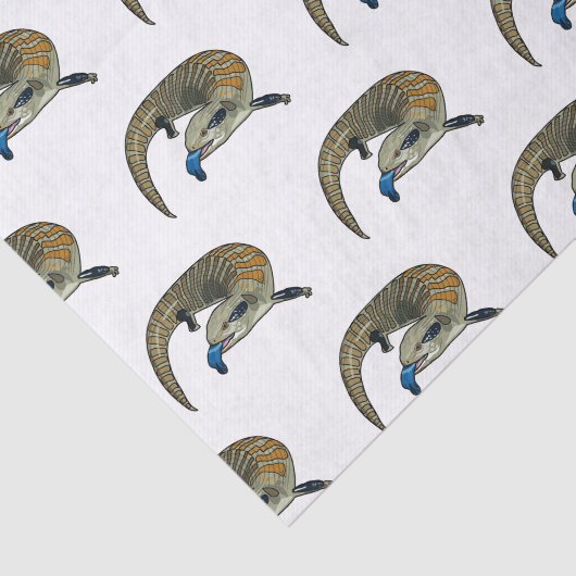 Blauwtongen cartoon illustratie tissuepapier (Detail)