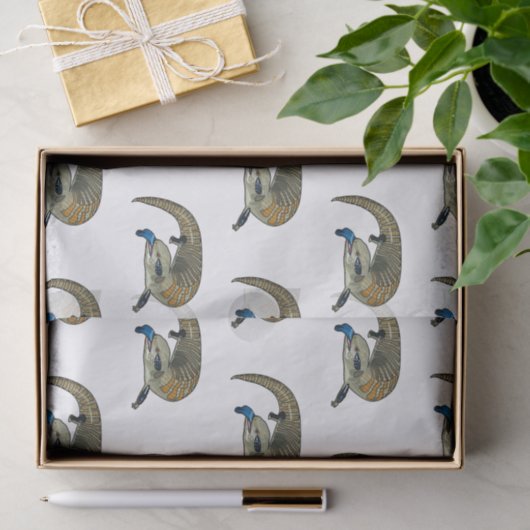 Blauwtongen cartoon illustratie tissuepapier (Geschenk)