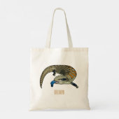 Blauwtongen cartoon illustratie tote bag (Achterkant)