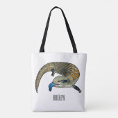 Blauwtongen cartoon illustratie tote bag (Achterkant)