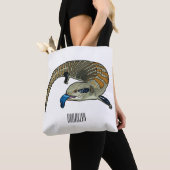 Blauwtongen cartoon illustratie tote bag (Dichtbij)