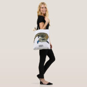 Blauwtongen cartoon illustratie tote bag (Op model)