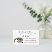 Blauwtongen cartoon illustratie visitekaartje (Staand voorkant)