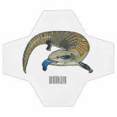 Blauwtongen cartoon illustratie voetbal (Enkel)