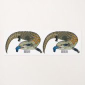 Blauwtongen cartoon illustratie yogamat (Achterkant (horizontaal))