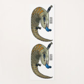 Blauwtongen cartoon illustratie yogamat (Voorkant)