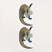 Blauwtongen cartoon illustratie yogamat (Achterkant)