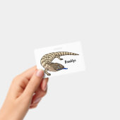 Blauwtonghagedis reptiel cartoon badge (Handheld)