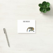 Blauwtongskink cartoonillustratie post-it® notes (Kantoor)