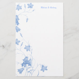 Blauwvallen - Blauw 5,5 x 8,5 bakkerij Briefpapier