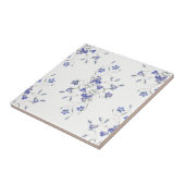 Blauwvallen op witte keramische flesjes tegeltje (Zijkant)