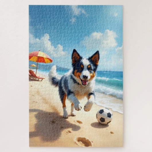 Blauwvingerstrand Sport Scène Legpuzzel (Verticaal)
