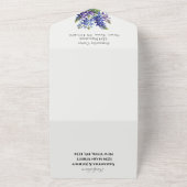 Blauwvintonijn Blauwe wilde bloem All In One Uitnodiging (Buitenkant)