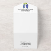 Blauwvintonijn Blauwe wilde bloem All In One Uitnodiging (Buitenkant)