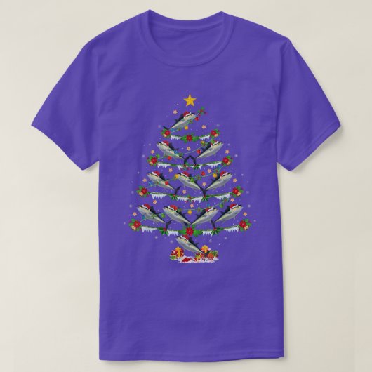 Blauwvintonijn met rooster voor kerstmis t-shirt (Design voorkant)