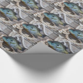 Blauwvintonijn op de haven en aan de touw cadeaupapier (Hoek)