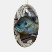 Blauwvintonijn op de haven en aan de touw keramisch ornament (Rechts)