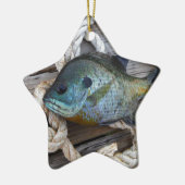 Blauwvintonijn op de haven en aan de touw keramisch ornament (Links)