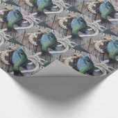 blauwvintonijn op het dok cadeaupapier (Hoek)