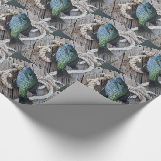 blauwvintonijn op het dok cadeaupapier (Hoek)