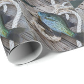 blauwvintonijn op het dok cadeaupapier (Rol Hoek)