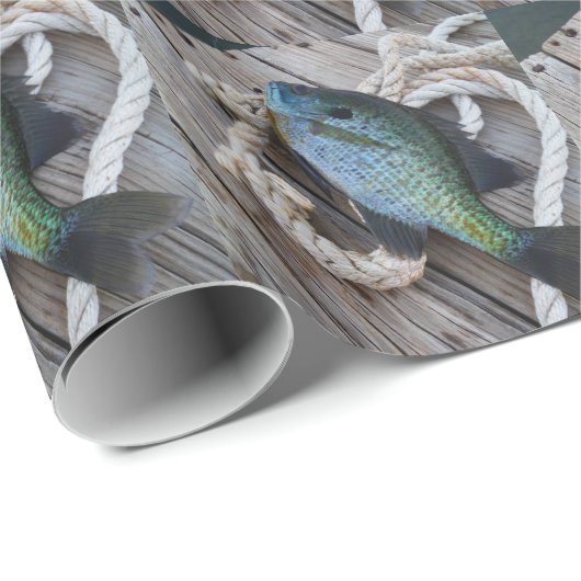 blauwvintonijn op het dok cadeaupapier (Rol Hoek)