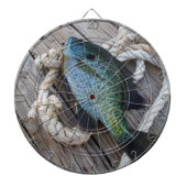 blauwvintonijn op het dok dartbord (Voorkant)