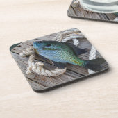 blauwvintonijn op het dok drankjes onderzetter (Linkerzijde)