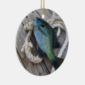 blauwvintonijn op het dok keramisch ornament (Rechts)