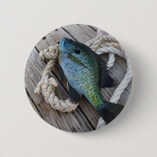 blauwvintonijn op het dok ronde button 5,7 cm