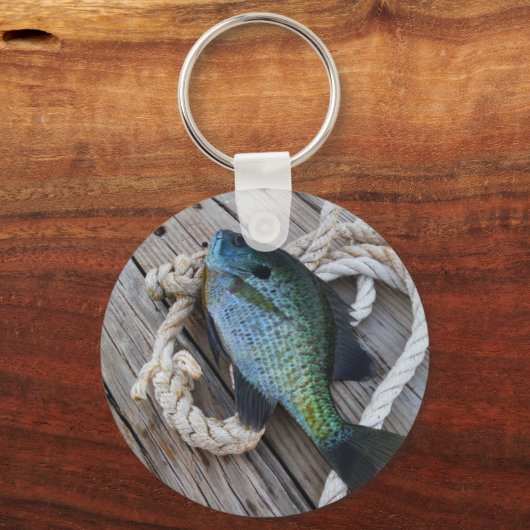 blauwvintonijn op het dok sleutelhanger (Voorkant)