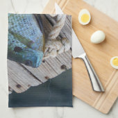 blauwvintonijn op het dok theedoek (Quarter Fold)