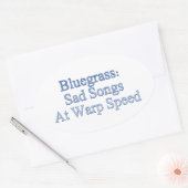 Blauwvintonijn: Sad-liedjes met kromp snelheid Ovale Sticker (Envelop)