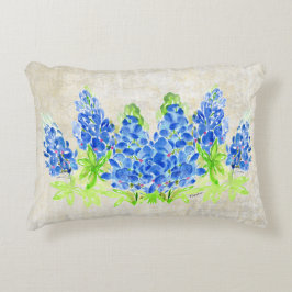 Blauwvintonijn Wilde bloemen Pillow Accent Kussen